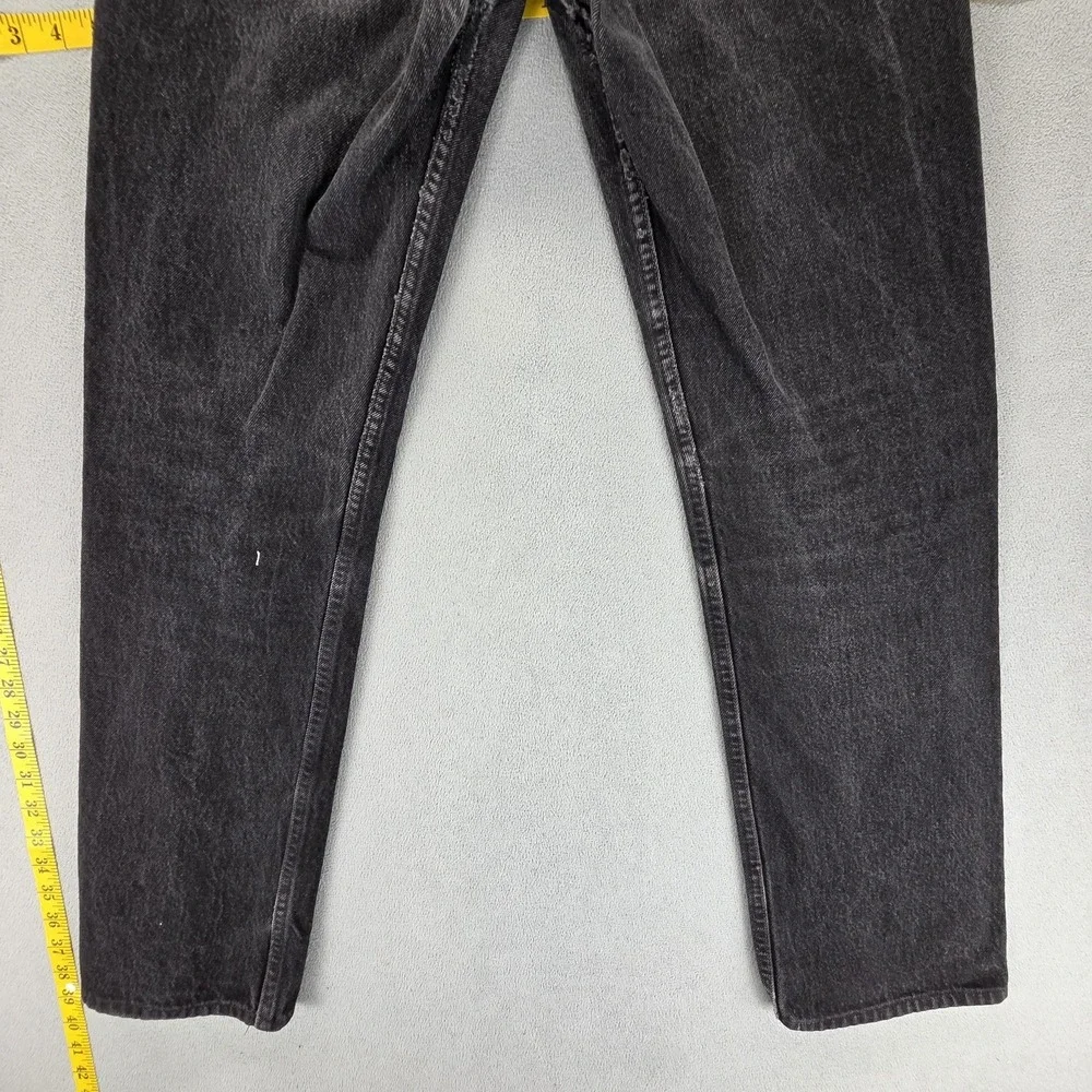 Vintage Levis 501 Jeans Mens Black Charcoal Wash Button Fly Made‎ USA Fits 26x30